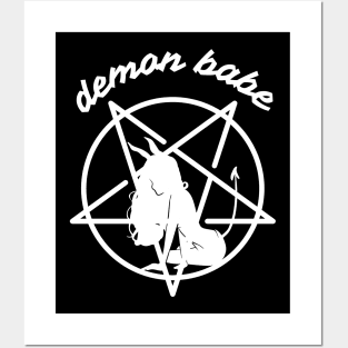 Demon babe / WHITE / Posters and Art